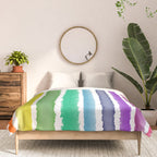 Wide Watercolor Stripes - Rainbow Colors Comforter Gallery Image 3