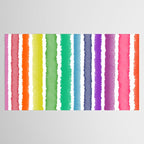Wide Watercolor Stripes - Rainbow Colors Tablecloth Gallery Image 2