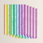 Wide Watercolor Stripes - Rainbow Colors Wrapping Paper Gallery Image 3