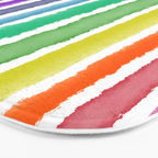 Wide Watercolor Stripes - Rainbow Colors Bath Mat Gallery Image 3