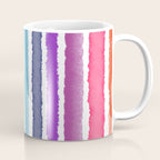 Wide Watercolor Stripes - Rainbow Colors Coffee Mug Gallery Image 1
