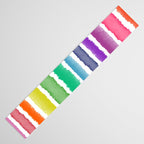 Wide Watercolor Stripes - Rainbow Colors Table Runner Gallery Image 3