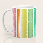 Wide Watercolor Stripes - Rainbow Colors Coffee Mug Gallery Image 3