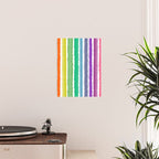 Wide Watercolor Stripes - Rainbow Colors Poster Gallery Image 2
