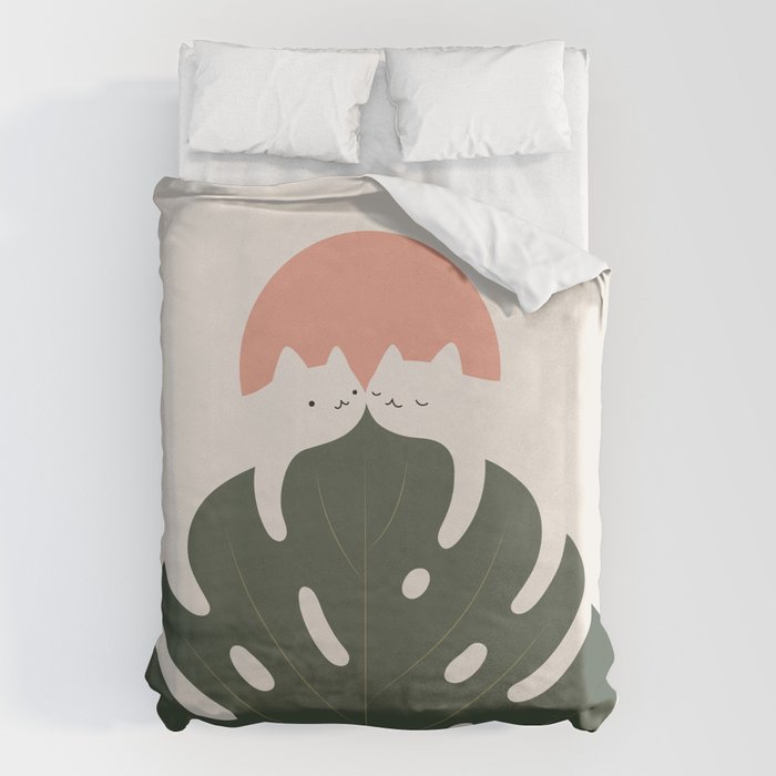 Cat and Plant 37 Duvet Cover Gallery Image 1