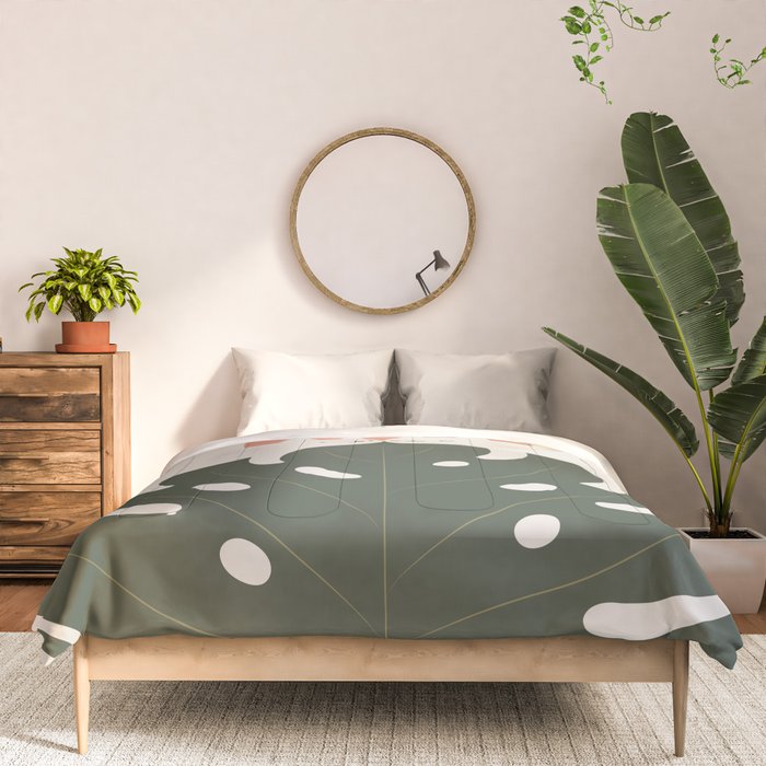 Cat and Plant 37 Comforter Gallery Image 3