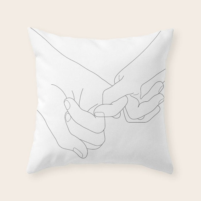 Pinky Promise Throw Pillow Gallery Image 1
