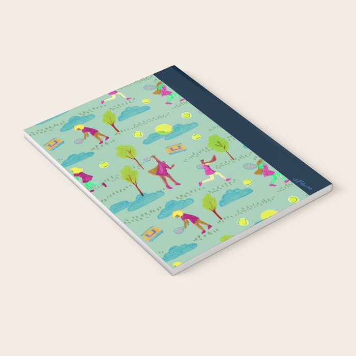 Let's Play Tennis in Soft Green Notebook Gallery Image 3