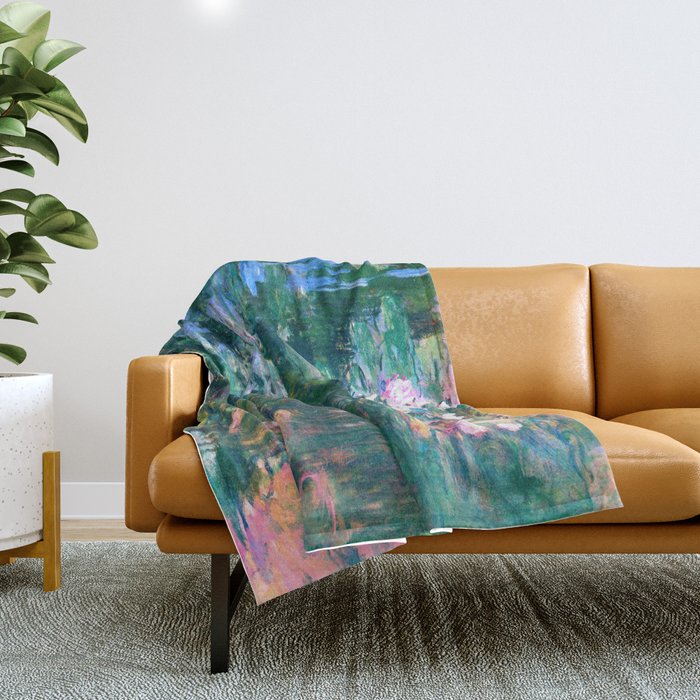 water lilies : Monet Throw Blanket Gallery Image 1