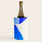 minimal mid century mod organic shapes blue Wine Chiller Gallery Image 3