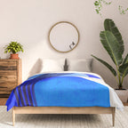 minimal mid century mod organic shapes blue Comforter Gallery Image 3