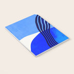 minimal mid century mod organic shapes blue Notebook Gallery Image 3