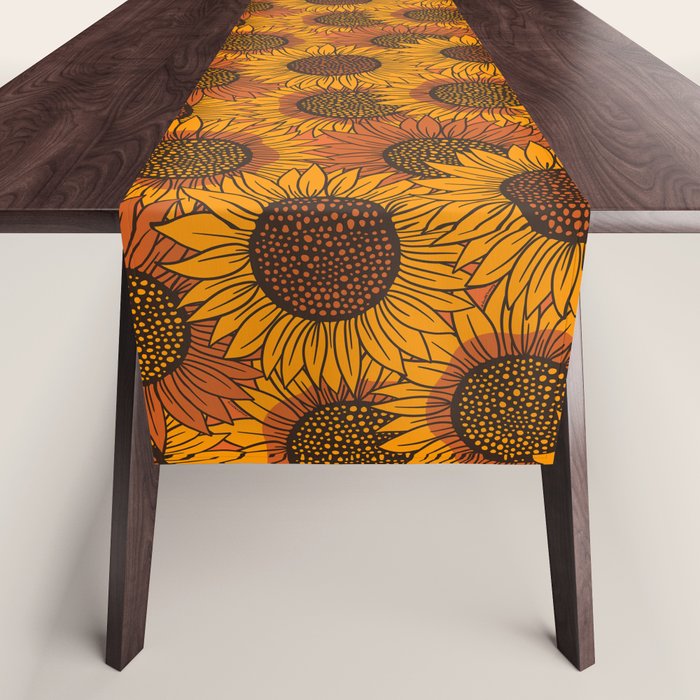 Fall Sunflower Print Table Runner Gallery Image 1