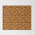 Fall Sunflower Print Throw Blanket Gallery Image 2