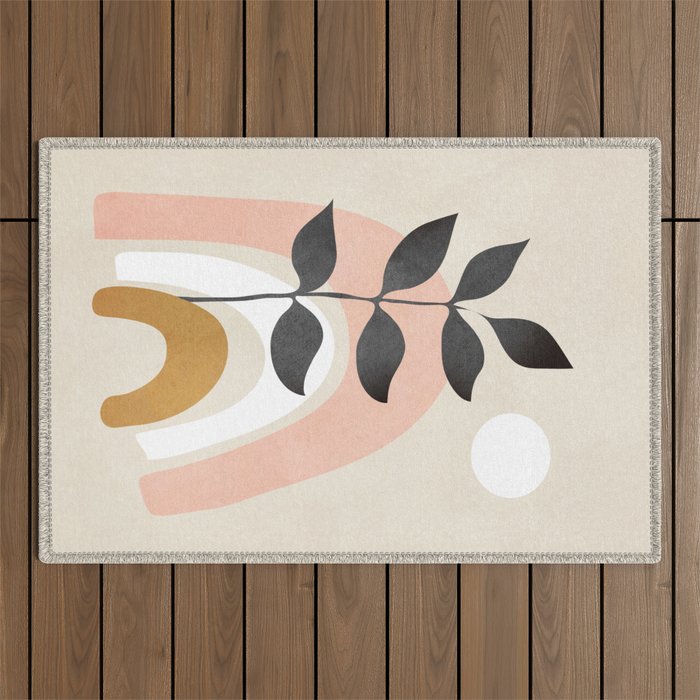 Minimal Abstract Shapes 16 Outdoor Rug Gallery Image 1