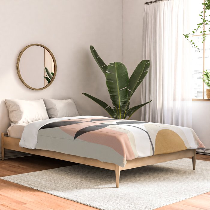 Minimal Abstract Shapes 16 Comforter Gallery Image 2