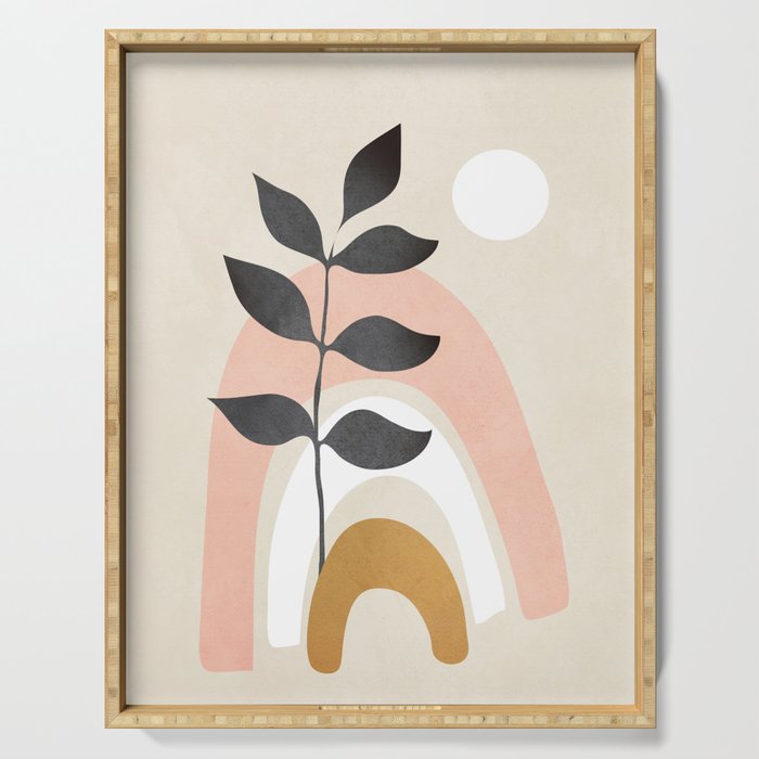 Minimal Abstract Shapes 16 Serving Tray Gallery Image 1