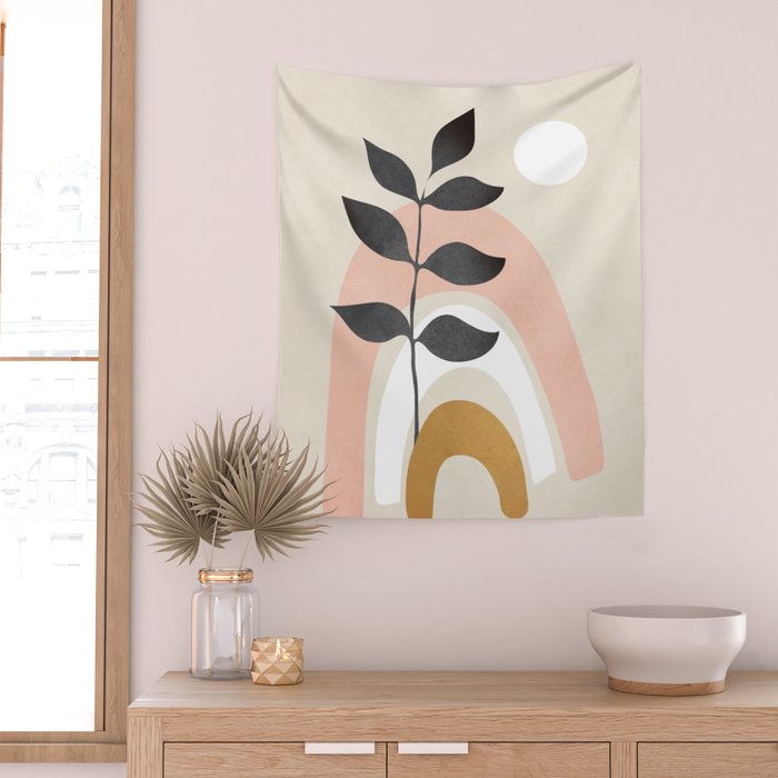 Minimal Abstract Shapes 16 Wall Tapestry Gallery Image 2