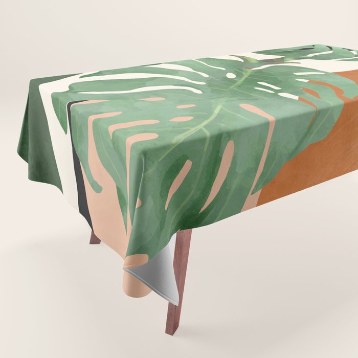 Tropical Leaves- Abstract Art  Tablecloth Gallery Image 1