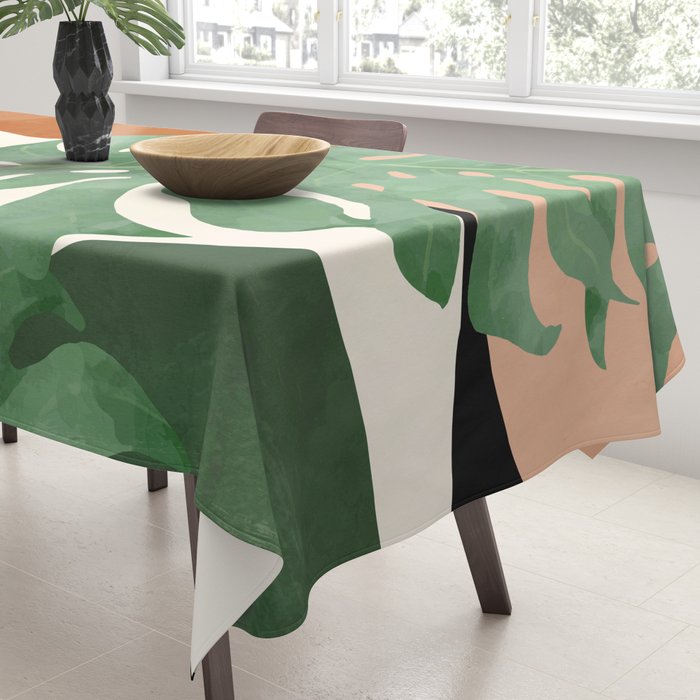 Tropical Leaves- Abstract Art  Tablecloth Gallery Image 3
