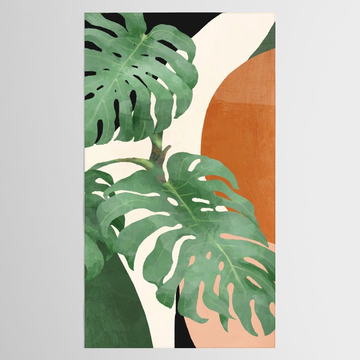 Tropical Leaves- Abstract Art  Tablecloth Gallery Image 2