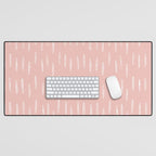 Boho Raindrops Pink Desk Mat Gallery Image 1