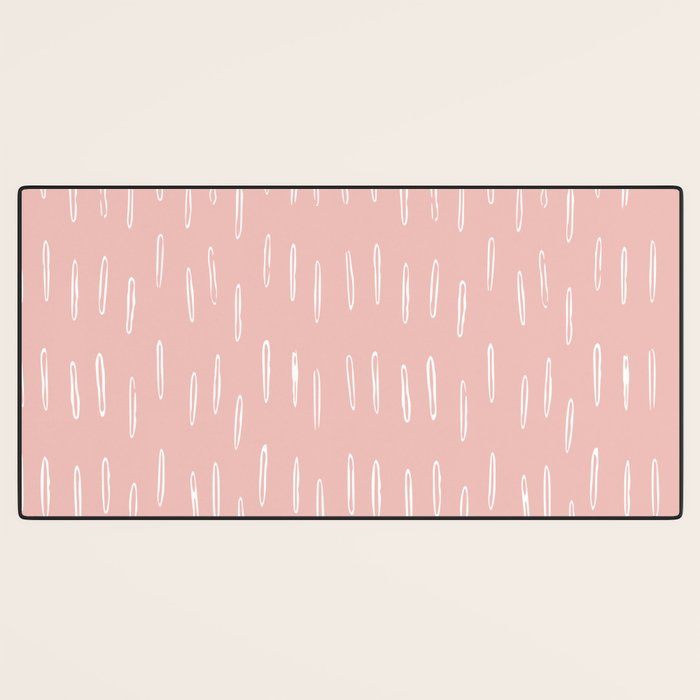 Boho Raindrops Pink Desk Mat Gallery Image 3