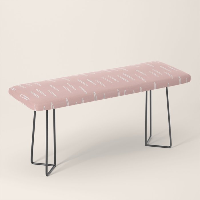 Boho Raindrops Pink Bench Gallery Image 1