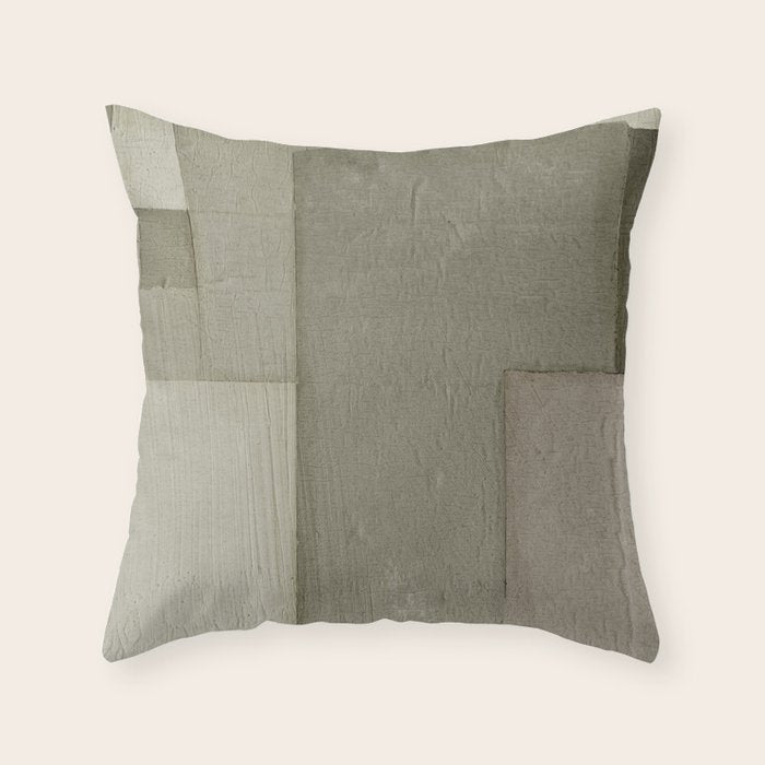 Neutral Abstract Geometric Throw Pillow Gallery Image 6