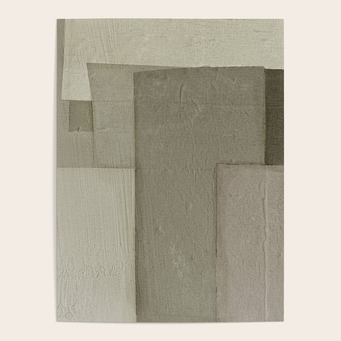 Neutral Abstract Geometric Poster Gallery Image 1