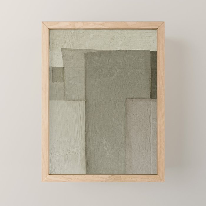Neutral Abstract Geometric Mini Art Print Gallery Image 1