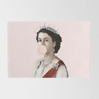 Queen Elizabeth II Blowing Pink Bubble gum Rug Gallery Image 2