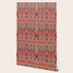 Geometric Tribal Guardian Abstract Textile Art Wallpaper Gallery Image 2