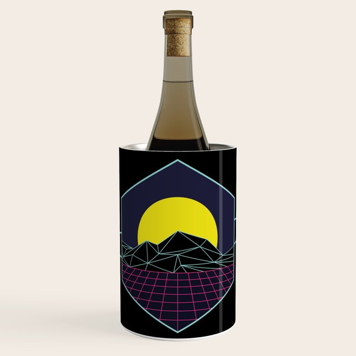 Outrun to the Sun / Spacewave / 80s Retro Wine Chiller Gallery Image 1