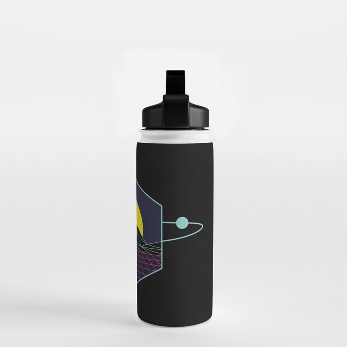 Outrun to the Sun / Spacewave / 80s Retro Water Bottle Gallery Image 2