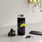 Outrun to the Sun / Spacewave / 80s Retro Water Bottle Gallery Image 4