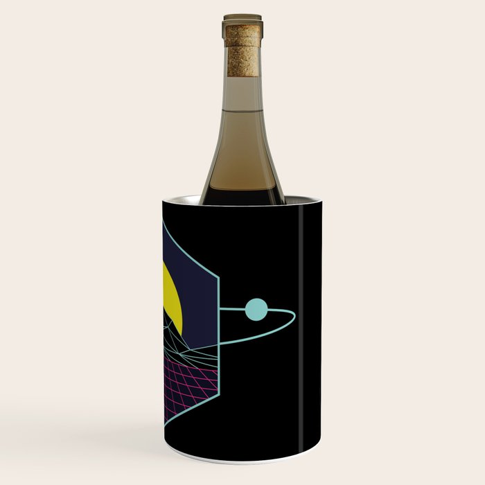 Outrun to the Sun / Spacewave / 80s Retro Wine Chiller Gallery Image 3