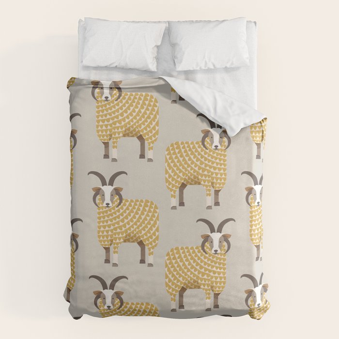 Whimsical Jacob Sheep Duvet Cover Gallery Image 6
