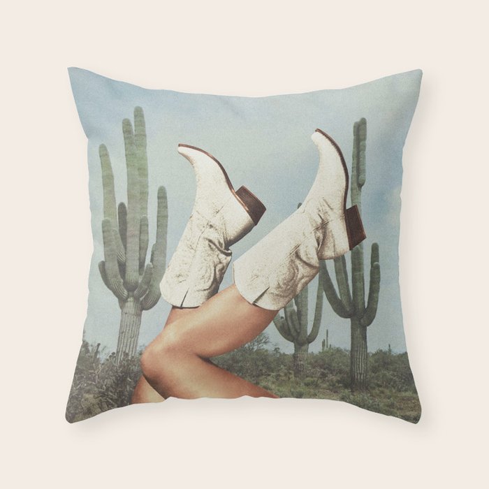 These Boots - Cactus & Yeehaw Landscape Throw Pillow Gallery Image 6