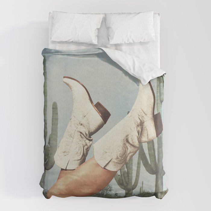 These Boots - Cactus & Yeehaw Landscape Duvet Cover Gallery Image 1