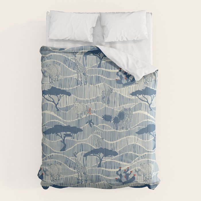 Wildlife Safari Savannah blue Comforter Gallery Image 6