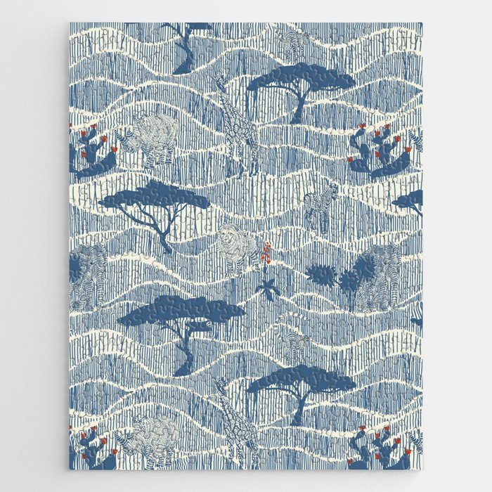 Wildlife Safari Savannah blue Jigsaw Puzzle Gallery Image 1