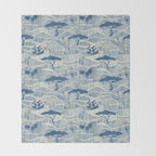 Wildlife Safari Savannah blue Throw Blanket Gallery Image 2