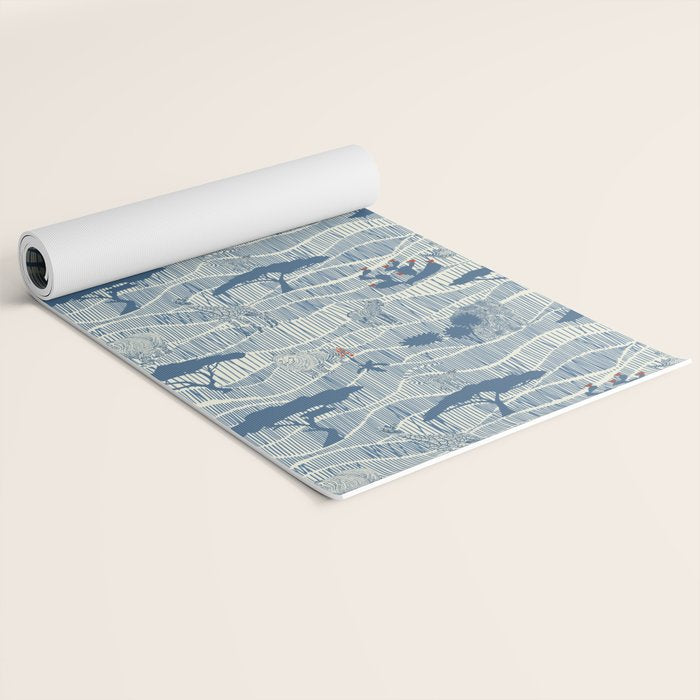 Wildlife Safari Savannah blue Yoga Mat Gallery Image 2