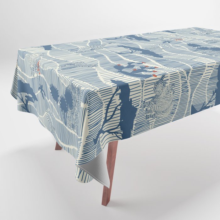 Wildlife Safari Savannah blue Tablecloth Gallery Image 1