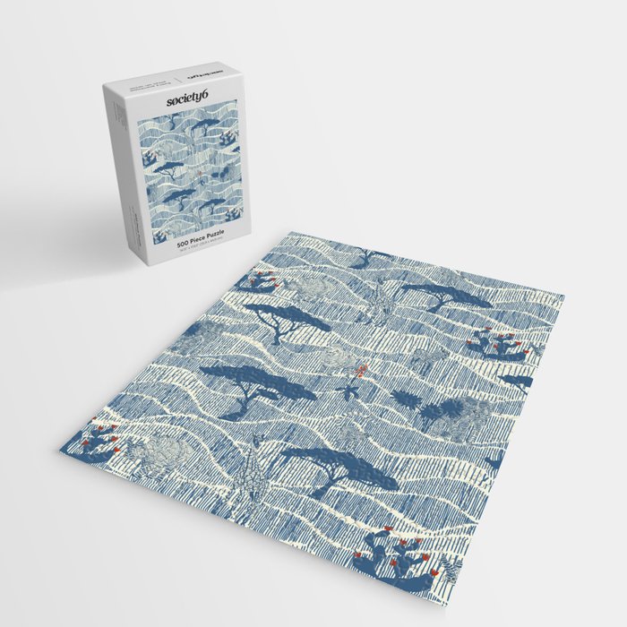 Wildlife Safari Savannah blue Jigsaw Puzzle Gallery Image 2
