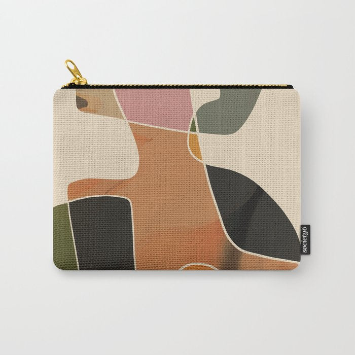 Modern Abstract Colorful Shapes Carry All Pouch Gallery Image 1