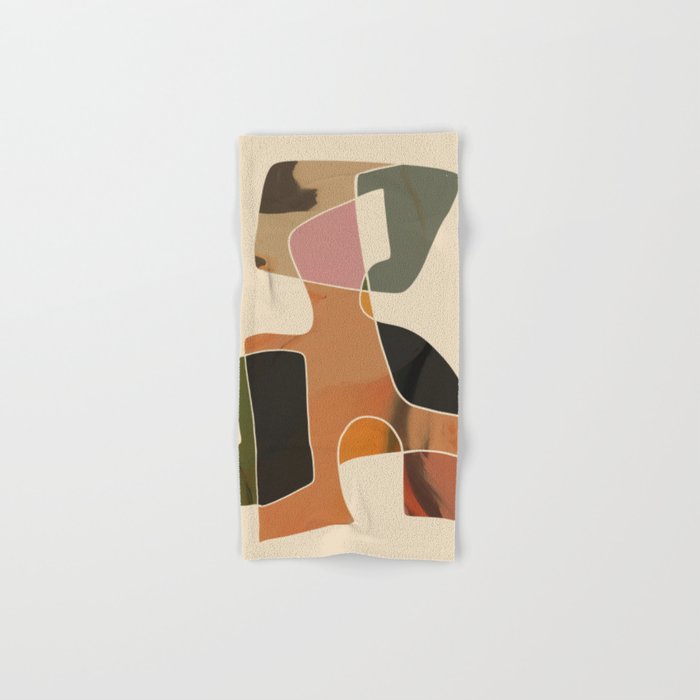 Modern Abstract Colorful Shapes Bath Towel Gallery Image 1