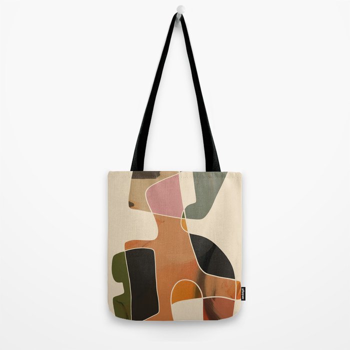 Modern Abstract Colorful Shapes Tote Bag Gallery Image 2