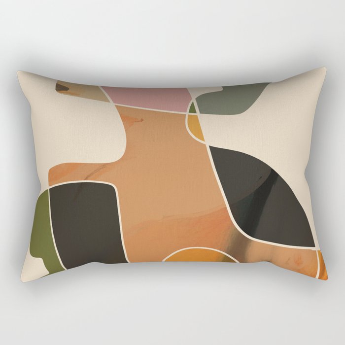 Modern Abstract Colorful Shapes Rectangular Pillow Gallery Image 2